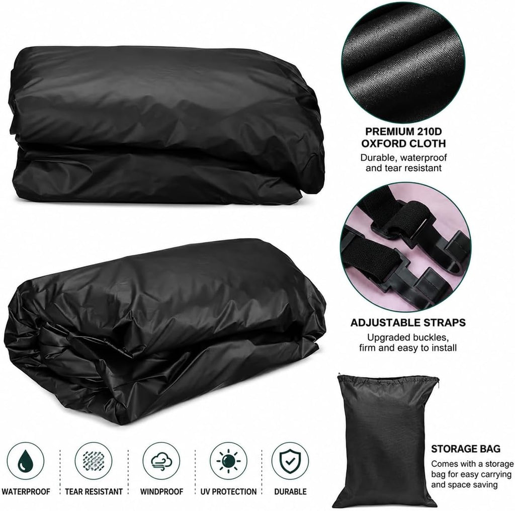 RV Cover for Forest River Alpha Wolf 2018-2026, Waterproof Windproof Oxford Cloth Motorhome Cover, All Season Heavy Duty Camper Cover with Adjustable Straps