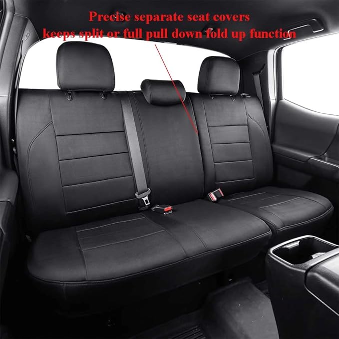 EKR Custom Fit Tacoma Rear Neoprene Car Seat Covers - Image 2
