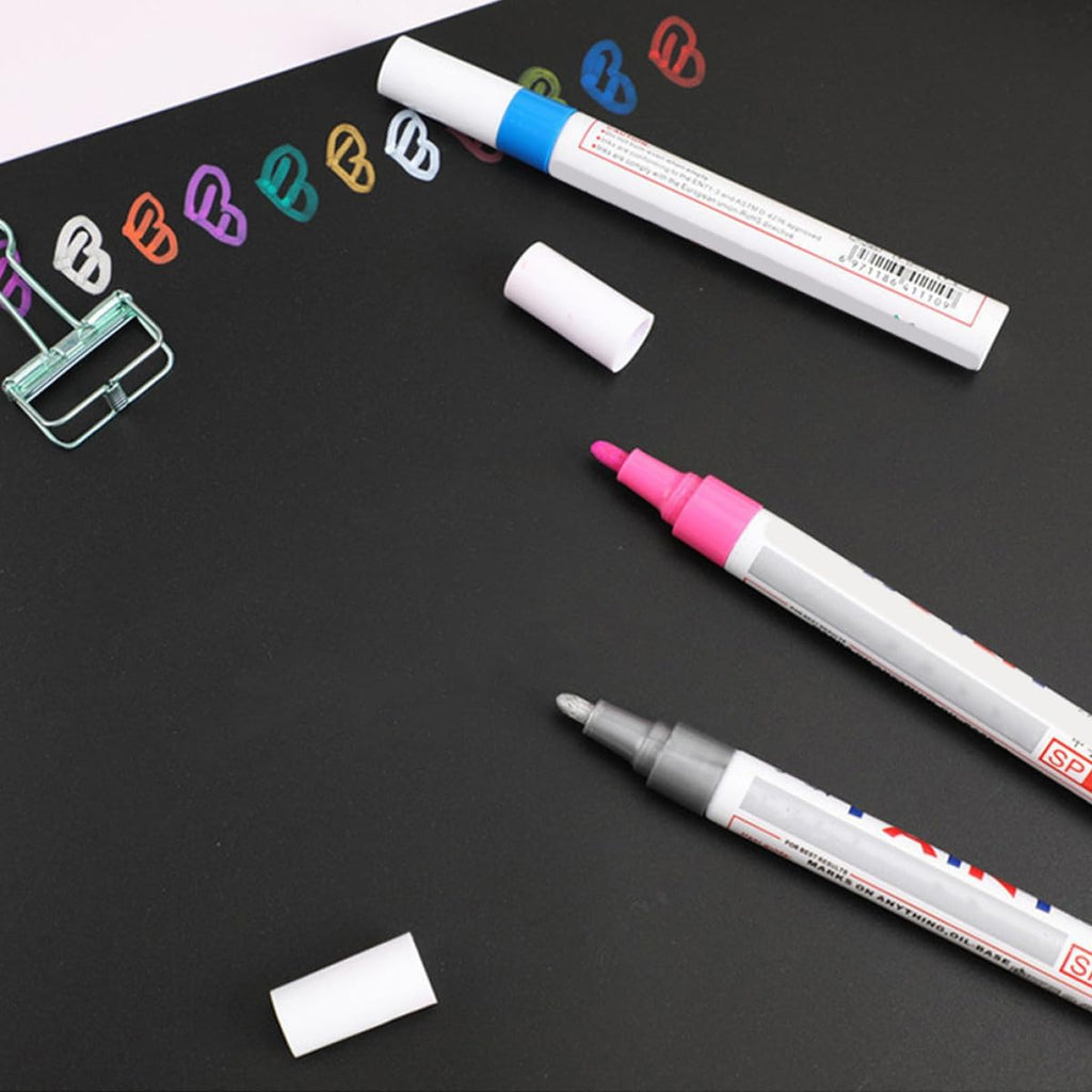 7pcs Tire Paint Pens Oil Based Permanent Markers for Car Touch and Repair, Portable Plastic Paint Pens with Quick Drying and Waterproof Features for Automotive Tire Maintenance