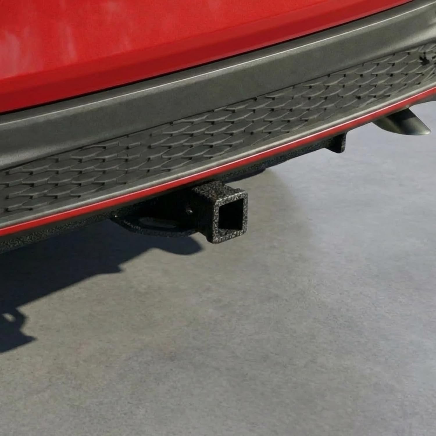 Class 3 Black 2 Inch Receiver Tube Rear Bumper Trailer Tow Hitch