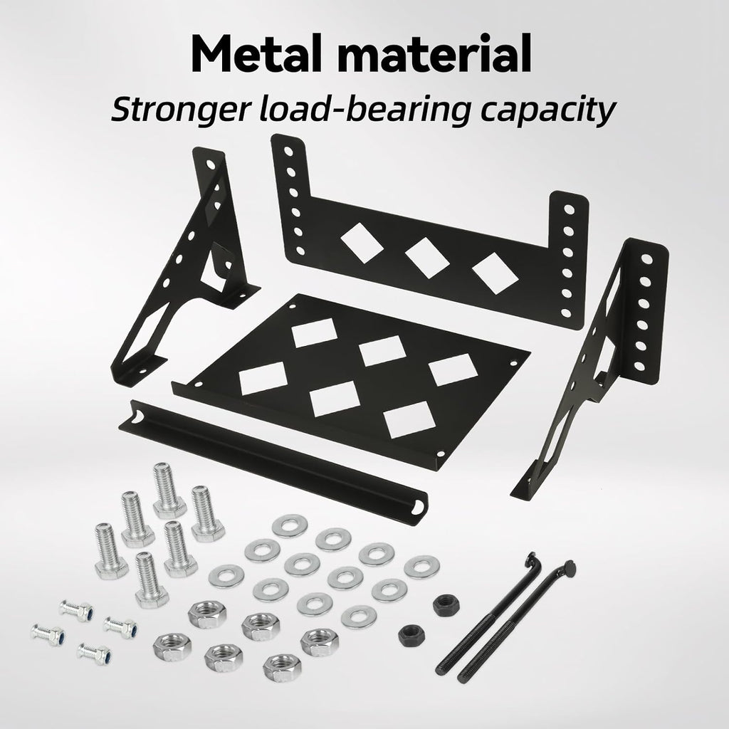 Metal Steel Battery Mounting Trays Bracket, Bolt-in Battery Tray | Tray Fits Up to 10.63"×7.06"×7.5" Battery, for Car RV Trailer Boat Truck Marine, Waterproof,Anti-Corrosion, No Rusting