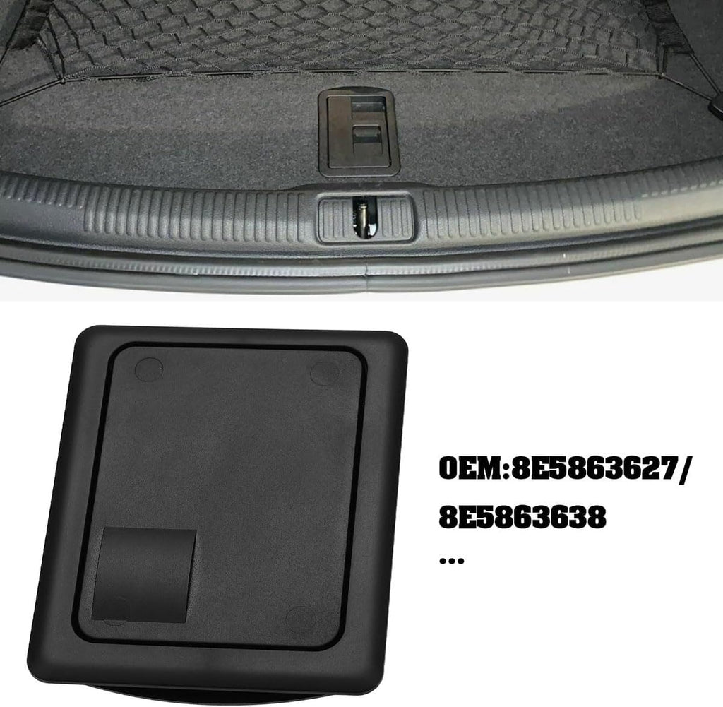 Trunk Spare Tire Carpet Access Cover Latch OE 8E5863627 for Audi A4 2000-2018 for VW Phaeton 2004-2008 Seat Exeo, Rear Cargo Floor Mat Service Door Lid Replacement
