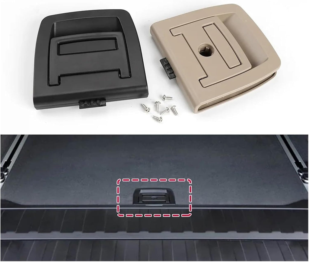Rear Trunk Mat Handle Boot Floor Carpet Fit For BMW X5 X6 5GT E70 E71 E72 F15 F16 F07 Replacement Car Accessories 51479120283 51479120284 51476958161 51476958163(Black,No Hole)