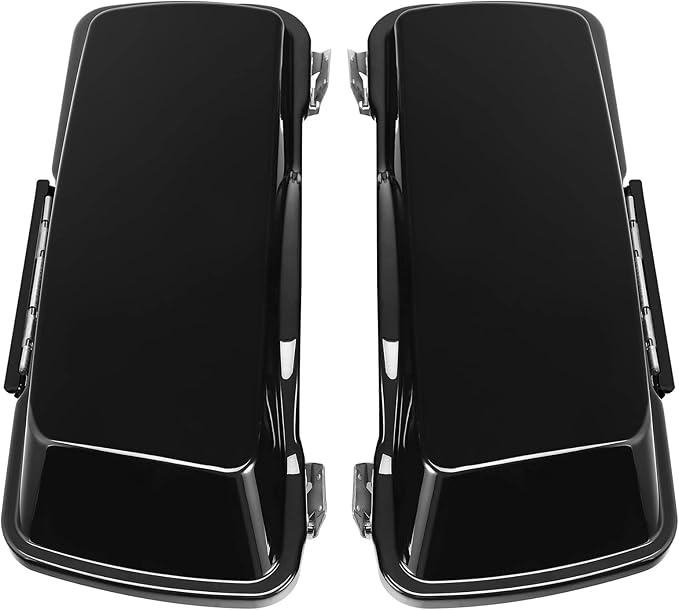 XFMT Motorcycle Stretched Saddlebags Vivid Black 5" Extended Hard Saddle Bags - Image 8