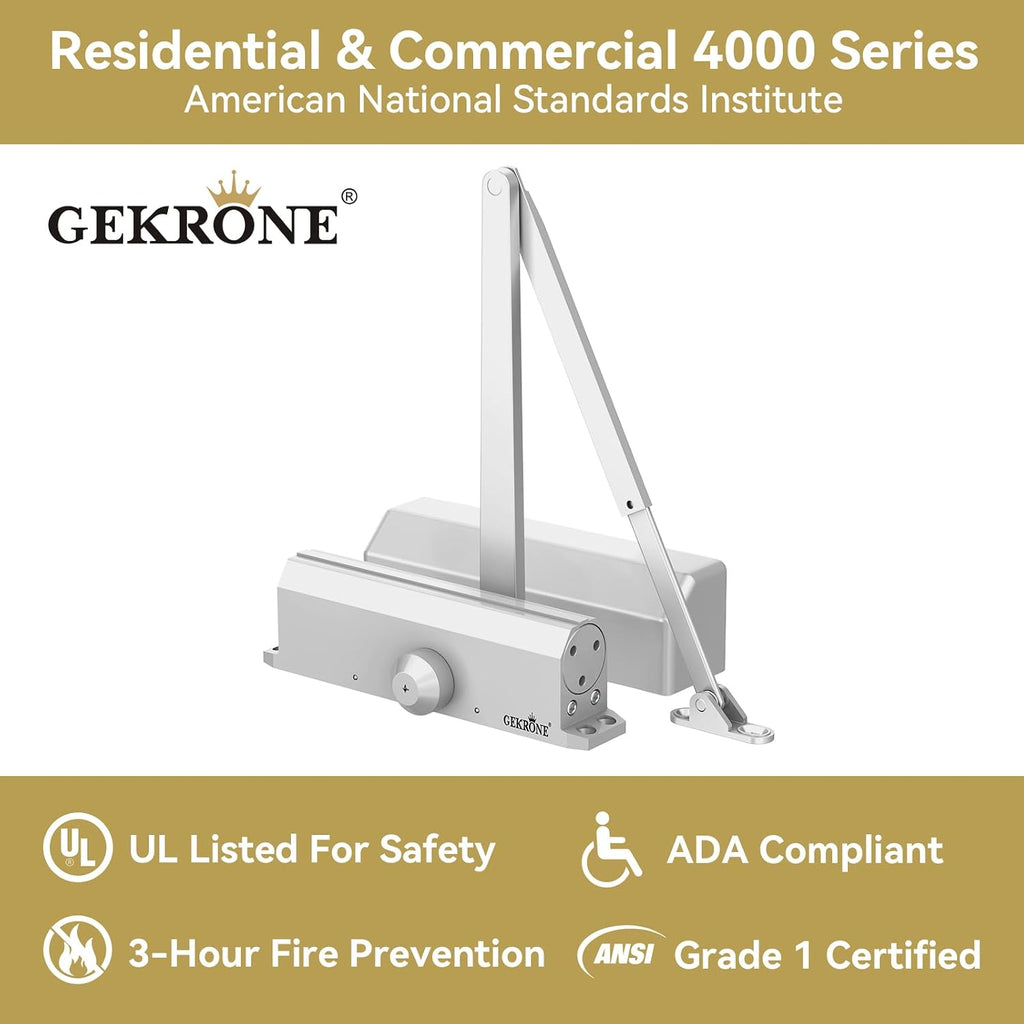 automatic door closer heavy duty hydraulic aluminum alloy showing dimensions