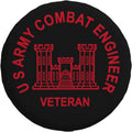 US Army Combat Engineer Veteran Spare tire Cover dust Proof tire Cover fits Trailers, RVs, SUVs and Many 14/15/16/17 inch Vehicles