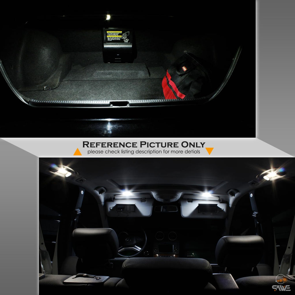 T10 168 194 2825 LED Bulb 5SMD White License Plate Dome Map Light 20pc | 6000K 192 2821 W5W 147 5050 5-SMD Interior LED Bulb for Door Step Footwell Trunk RV Canbus Error Free