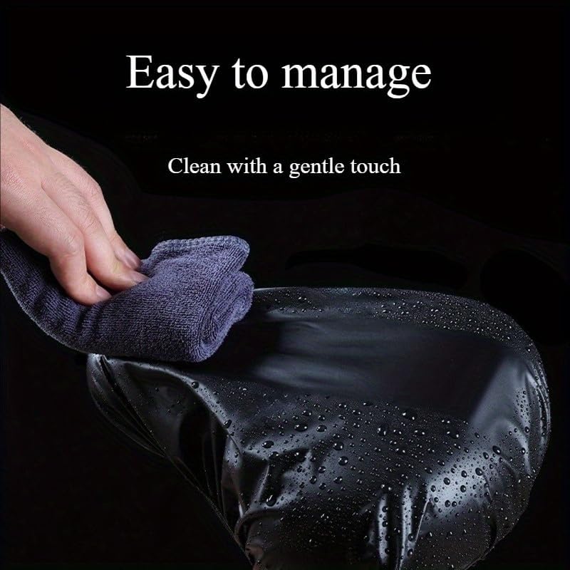 Universal Bike Seat Cover | Heavy-Duty PVC, Sunproof & Corrosion-Resistant, Easy-Clean Design with Non-Slip Base, Bicycle Seats