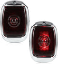 G-PLUS Tail Lights Assembly Rear Lamps Compatible with Chevy First Series Pickup Truck 1942-1953 Right & Left Side Red Luces Traseras Faros Traseros