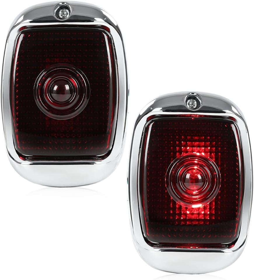 G-PLUS Tail Lights Assembly Rear Lamps Compatible with Chevy First Series Pickup Truck 1942-1953 Right & Left Side Red Luces Traseras Faros Traseros