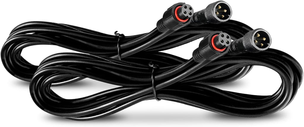 OPT7 Aura 2pc 4-Pin RGB 5ft Extension Wires, Compatible ONLY with Aura LED Light Kits, Waterproof Round Connector, for Car Interior, Underglow, Grille, Wheel Well, Engine Bay, Boat Lighting