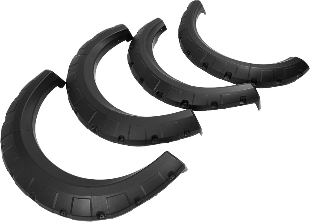 Fender Flares Compatible with 2009-2014 Ford F-150 | Styleside Bed 67.0"/78.8"/97.4", Excludes Platinum & Raptor Models, Pocket Rivet Style, Textured Black, 4PCS