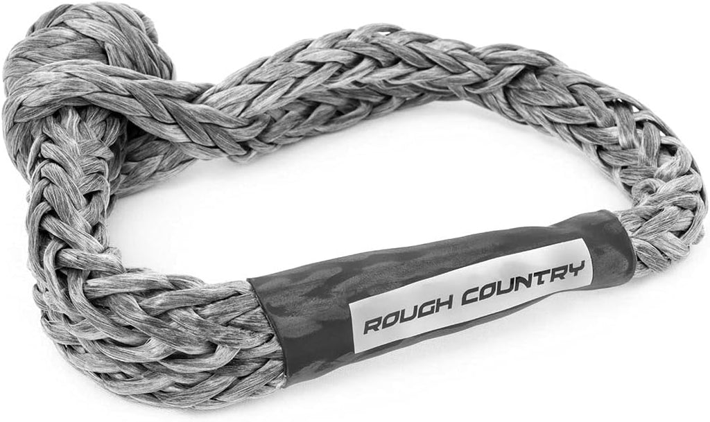 Rough Country Soft Synthetic Shackle Rope | 7/16" | Gray - RS135