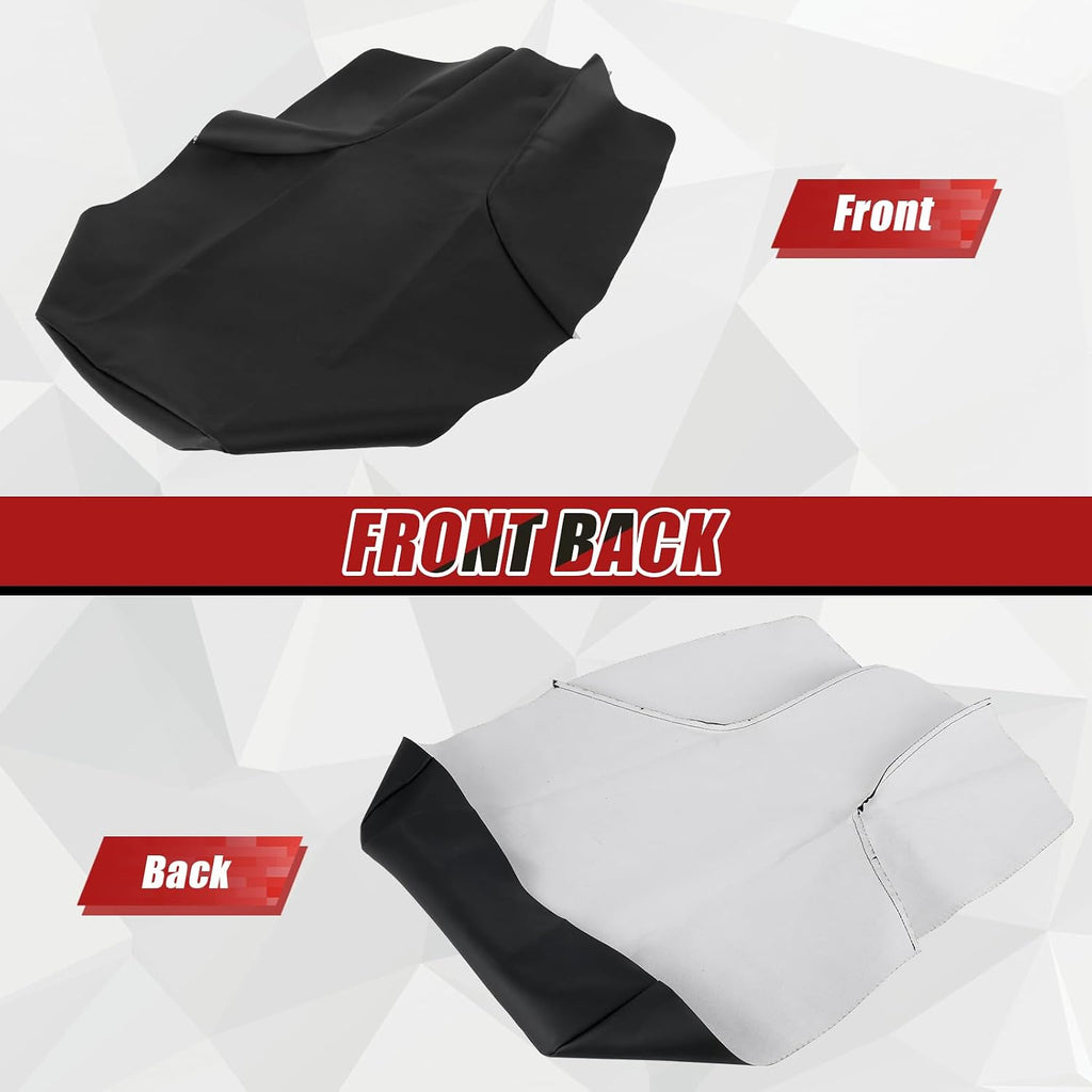Leather Seat Cover Replacement for Arctic Cat 4X4 2X4 1996-2005 250 300 400 454 500 Bearcat TRV 342 ATV Seat Accessories Black