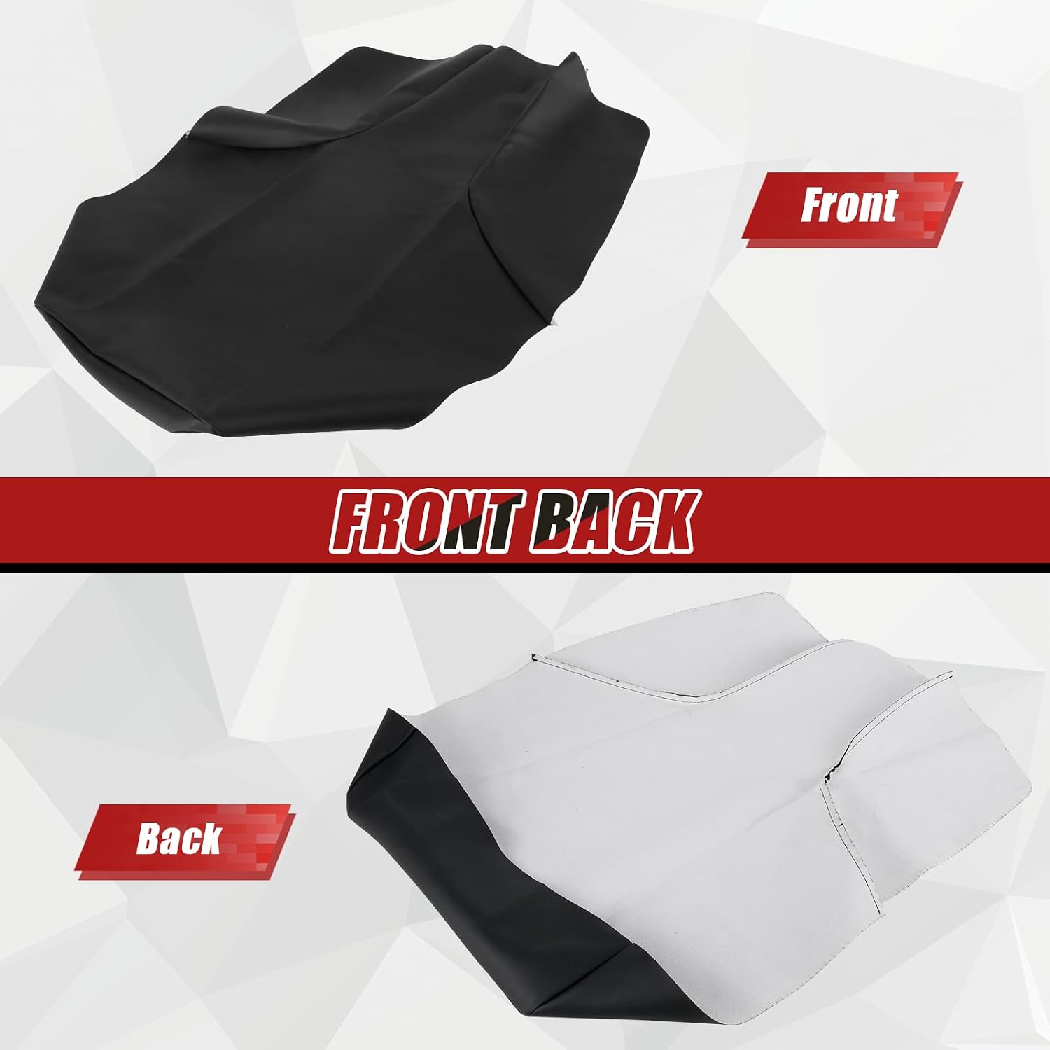 Leather Seat Cover Replacement for Arctic Cat 4X4 2X4 1996-2005 250 300 400 454 500 Bearcat TRV 342 ATV Seat Accessories Black