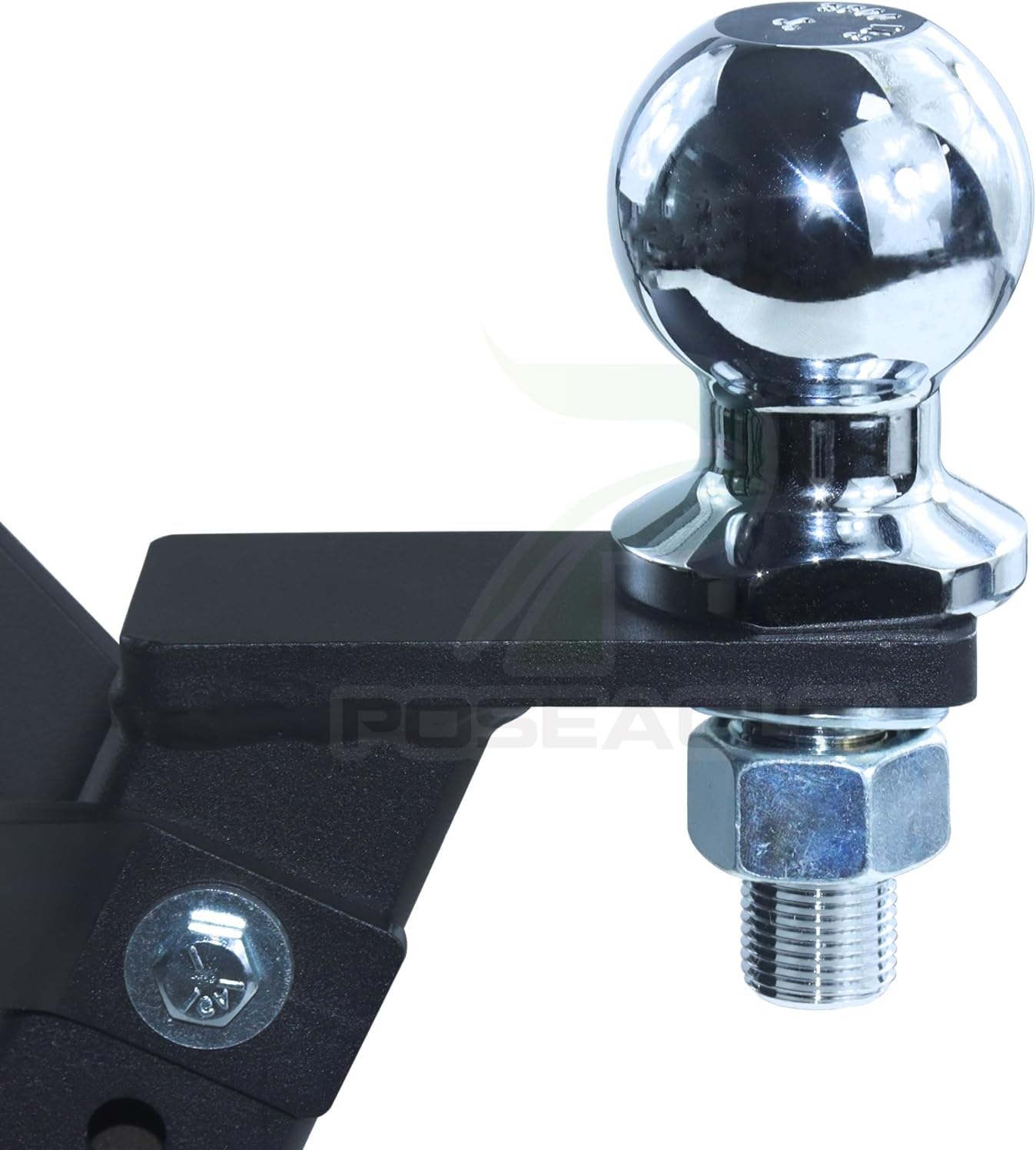 [Upgraded] Lawn Mower Trailer Towing Hitch, 2 Inch Diameter | Include Chrome Trailer Hitch Ball, 3,500 lbs, 3/4 x 2-Inch Shank for John Deere Cub Cadet Husqvarna Mowers