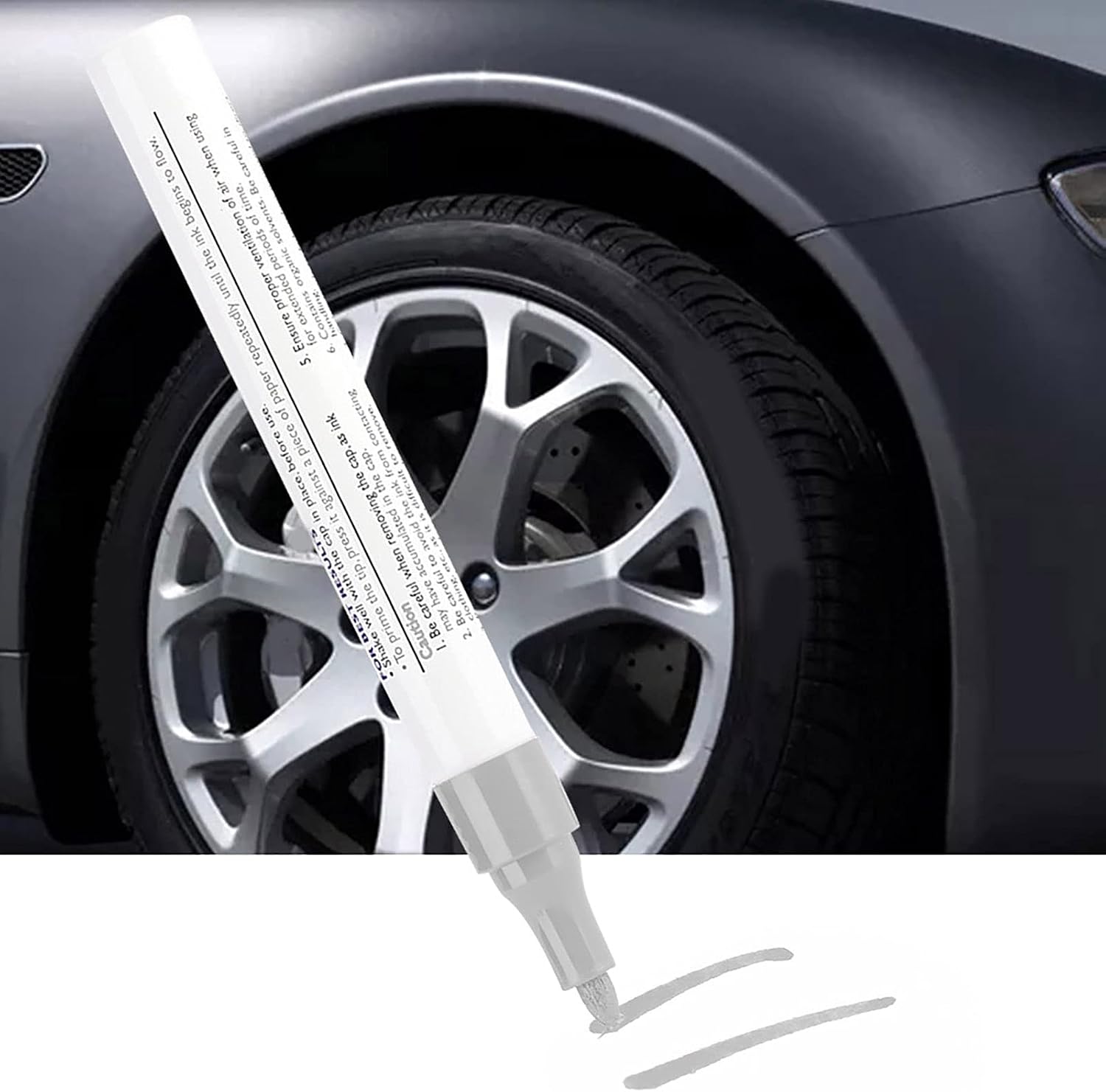 JTLB 1 pcs Professional Car Pencil Tire Paint Pen Mark Pens (Silver)