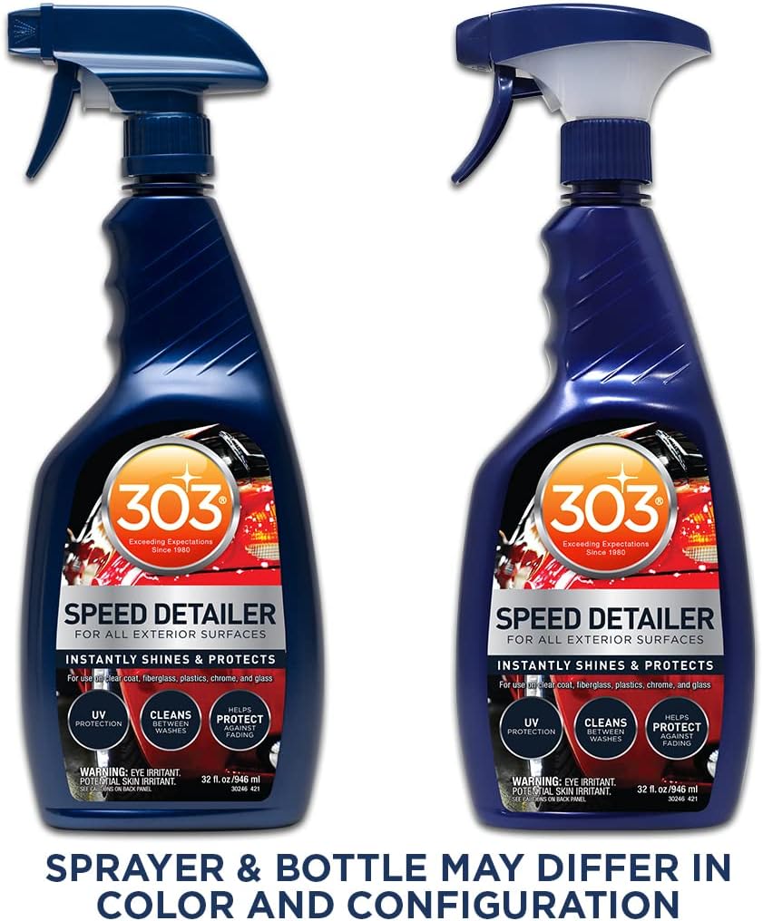 303 Automotive Speed Detailer - Instantly Shines & Protects, Perfect for in Between Washes, Provides Superior UV Protection, Helps to Repel Dust & Dirt, 32oz (30246CSR) Packaging May Vary