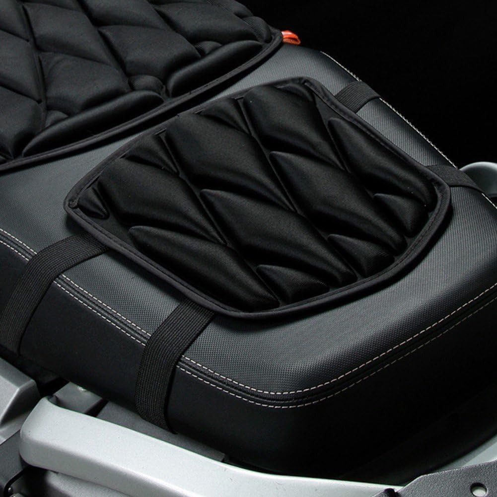 Foldable Motorcycle Seat Cushion, 3D Comfort Motorcycle Seat Cover Waterproof Eva Cushion Cover Breathable Seat Cover Protector Cushion