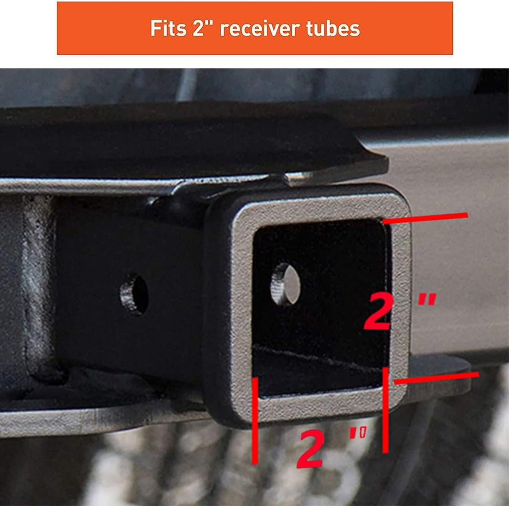 Bonrcea 2" American Flag Aluminum Trailer Hitch Cover & Hitch Lock, Black | Includes 5/8" hitch lock. Easy install. Compatible with F-150, Silverado, Ram 1500, Sierra, Tundra. (Not for 2025 Tacoma).
