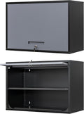 Metal Wall Cabinet with Locking Door and Shelf, Hanging Garage Cabinets with