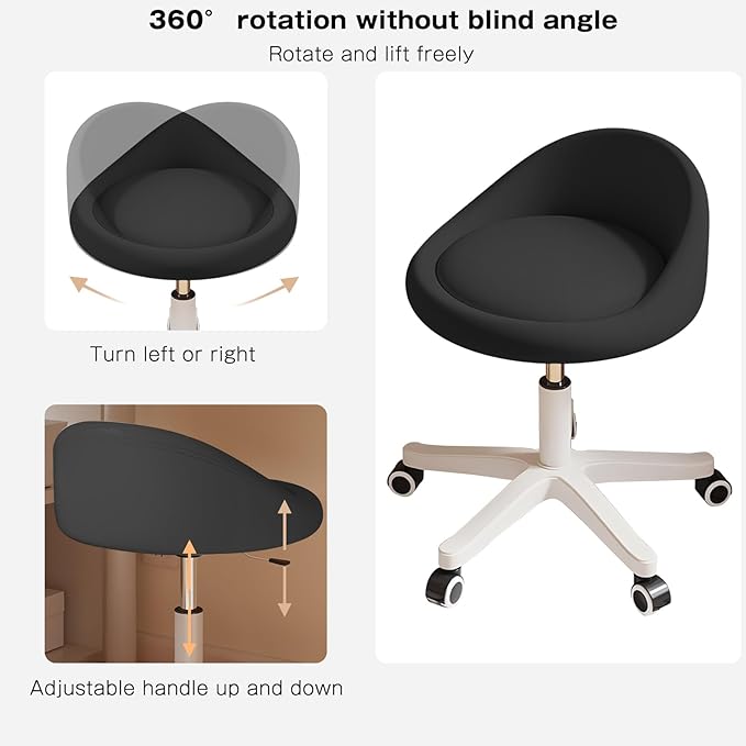 Rolling Stool Set of 3 Rolling Hydraulic Salon Stool - Image 3