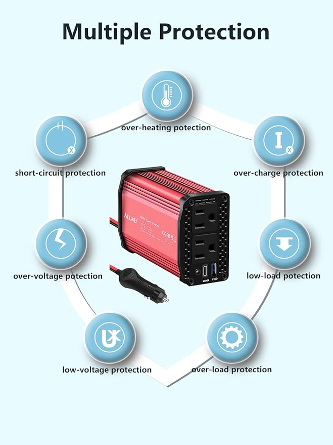 ALLWEI 300W Car Power Inverter - Image 6