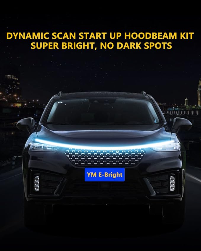 YM E-Bright Led Hood Light Strip Exterior Car Led Strip Light Waterproof - Image 5