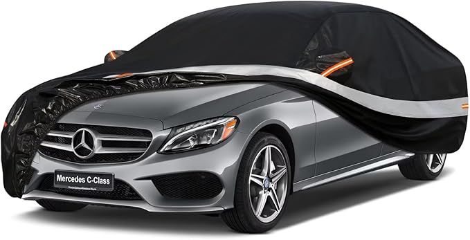 10 Layers Car Cover Custom Fit for Mercedes Benz C Class C250 C300 C43 C63 by Holthly