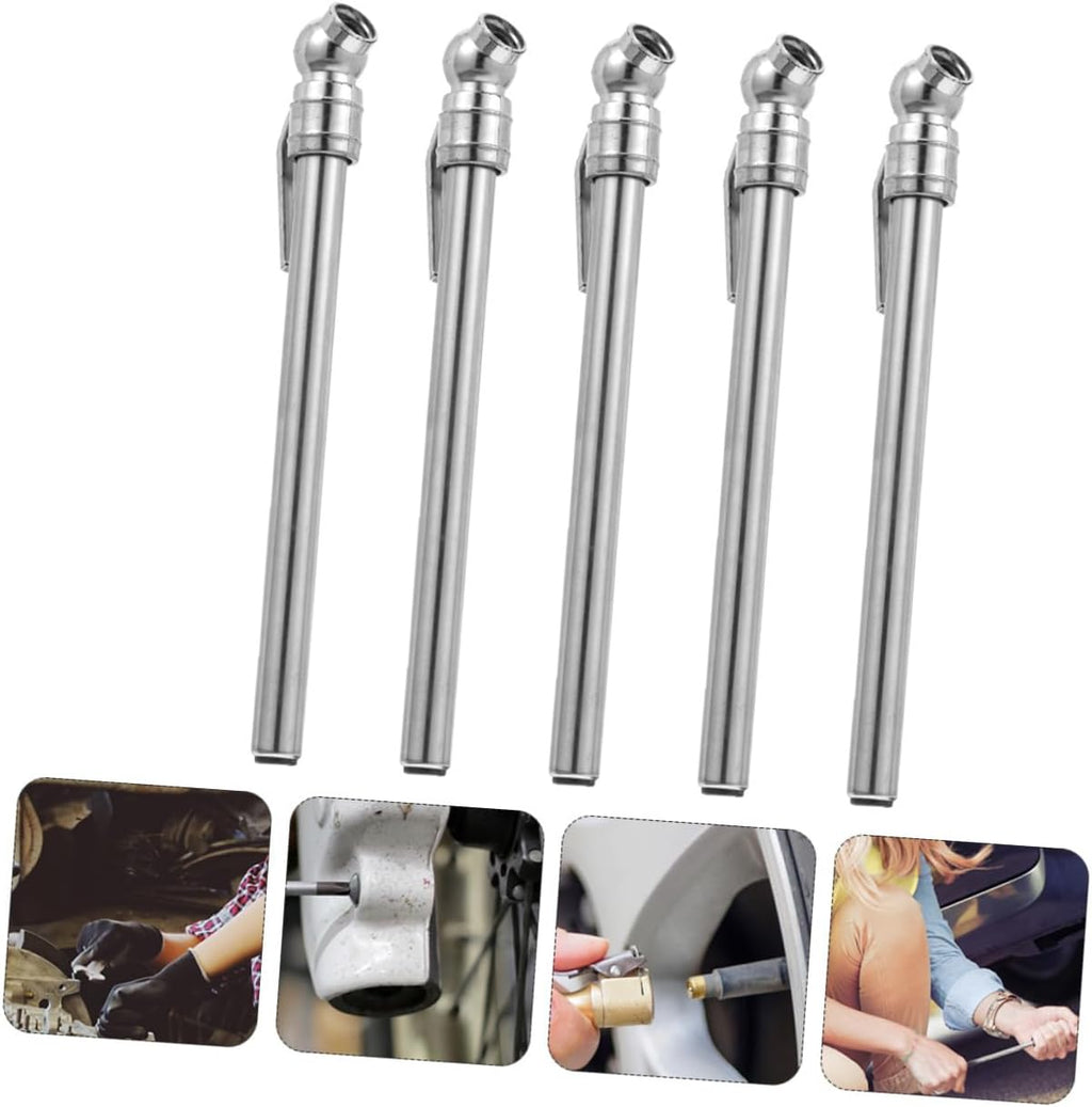 Car Tire Pressure Pen 5pcs Portable Pencil Tire Gauge Silver for Cars and Trucks Automotive Supplies