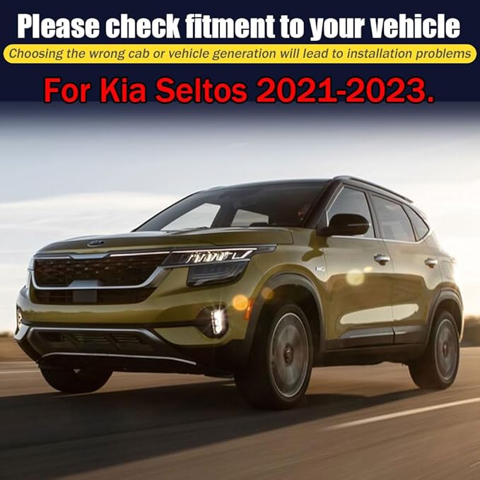 Rain Guards for Seltos 2021-2023, Tape-on Side Window Deflectors, Window Visors - Image 6