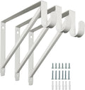 heavy duty closet shelf and rod brackets (white, main product view