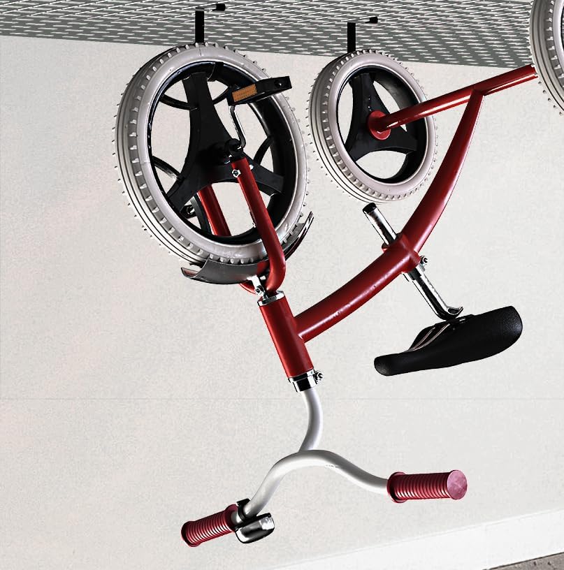 naceture garage ceiling rack bike hooks, 8 pack on a desk or shelf