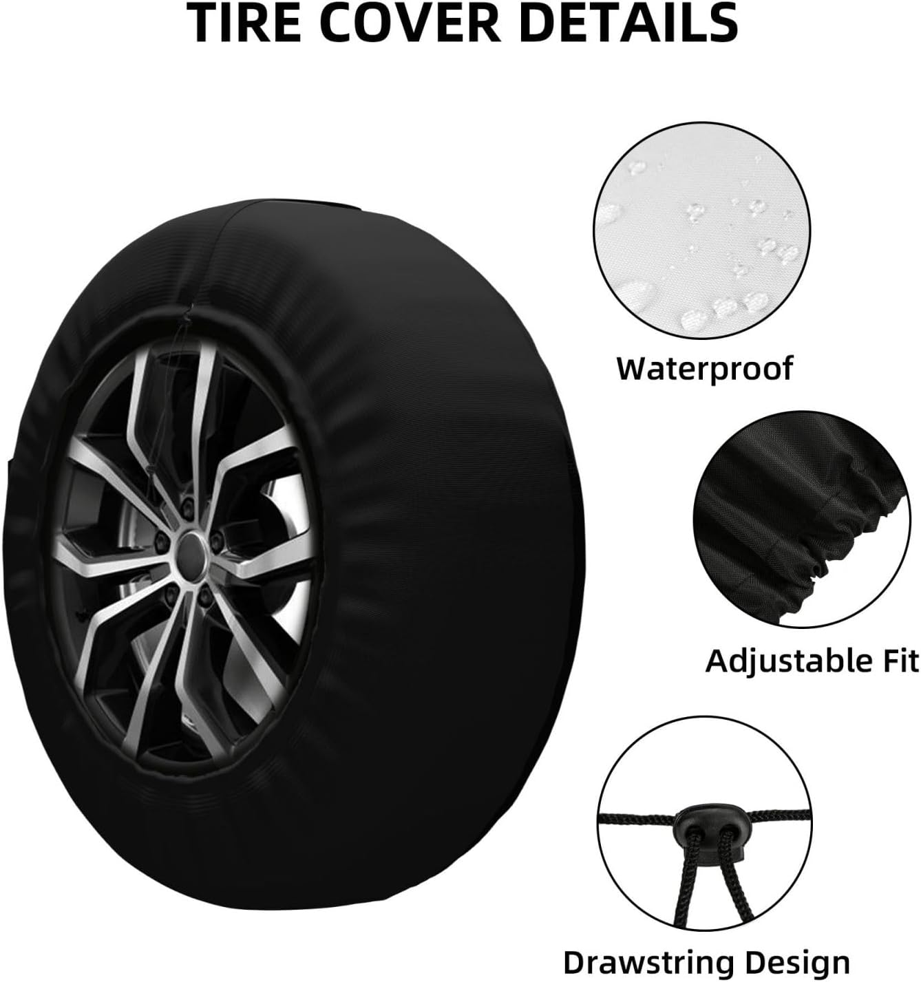 Flower Portuguese Portugal Flag tire Cover Universal fit car Trailer rv SUV Truck Camper Vehicle Soft Sun Protection Wheel Cover 16 inch