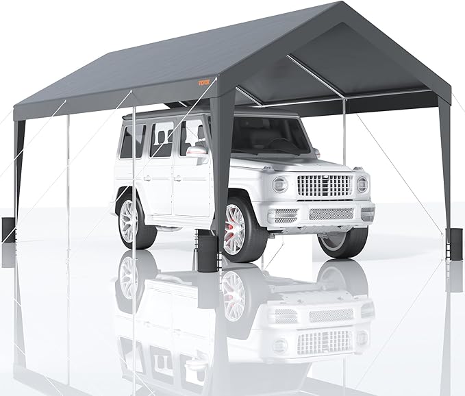VEVOR Carport Car Canopy 10x20ft, Upgraded Heavy Duty Car Port Garage Boat - Image 9