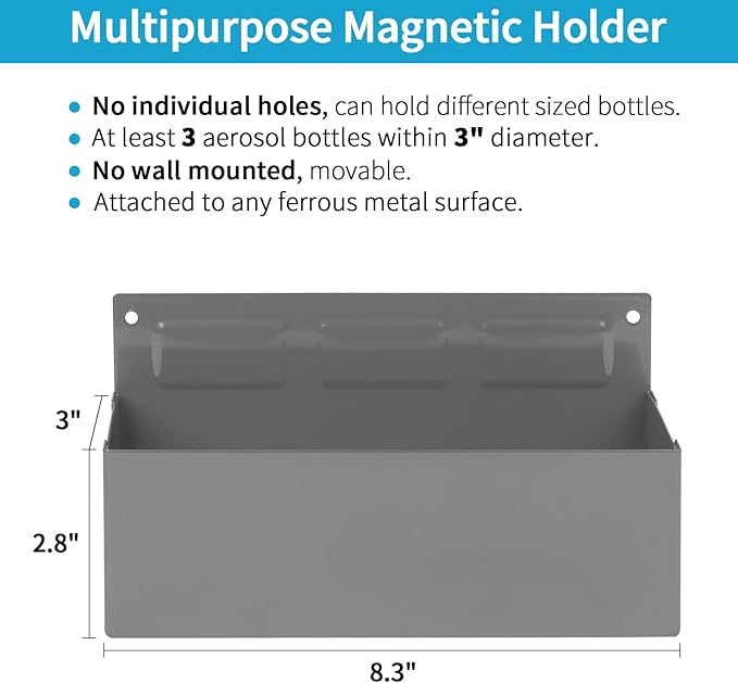 Magnetic Aerosol Spray Can Holder, Magnet Toolbox Bottle Holder, Tool Box - Image 2