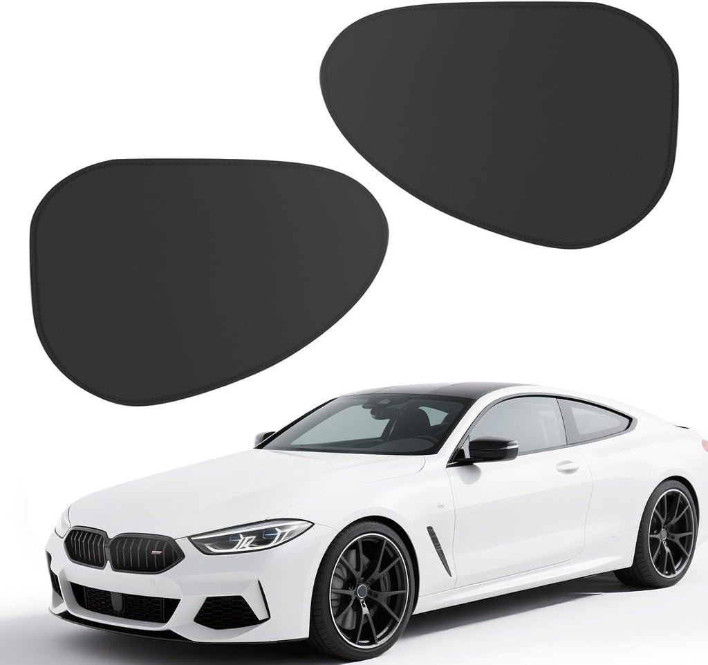 Car Side Window Sunshade, Static Cling UV Protection Sun Shade, Universal Fit for Most Vehicles (2pc Front)