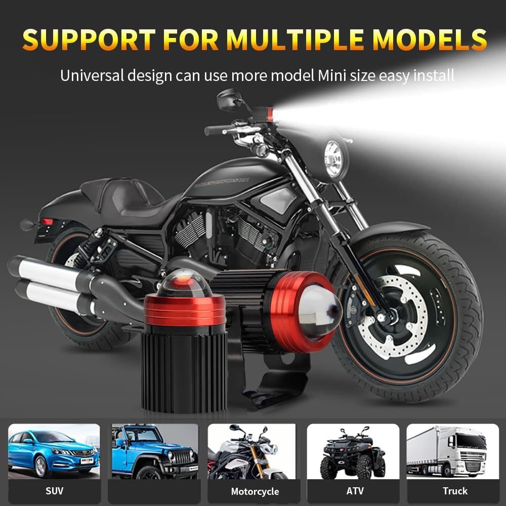 opp ulite motorcycle led fog lights 3000k amber, package contents