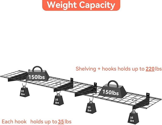 TORACK 2 Pack Garage Wall Shelves - Image 5