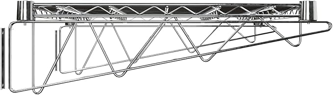 24" x 24" Chrome Wire Wall Mount Shelf - Image 5