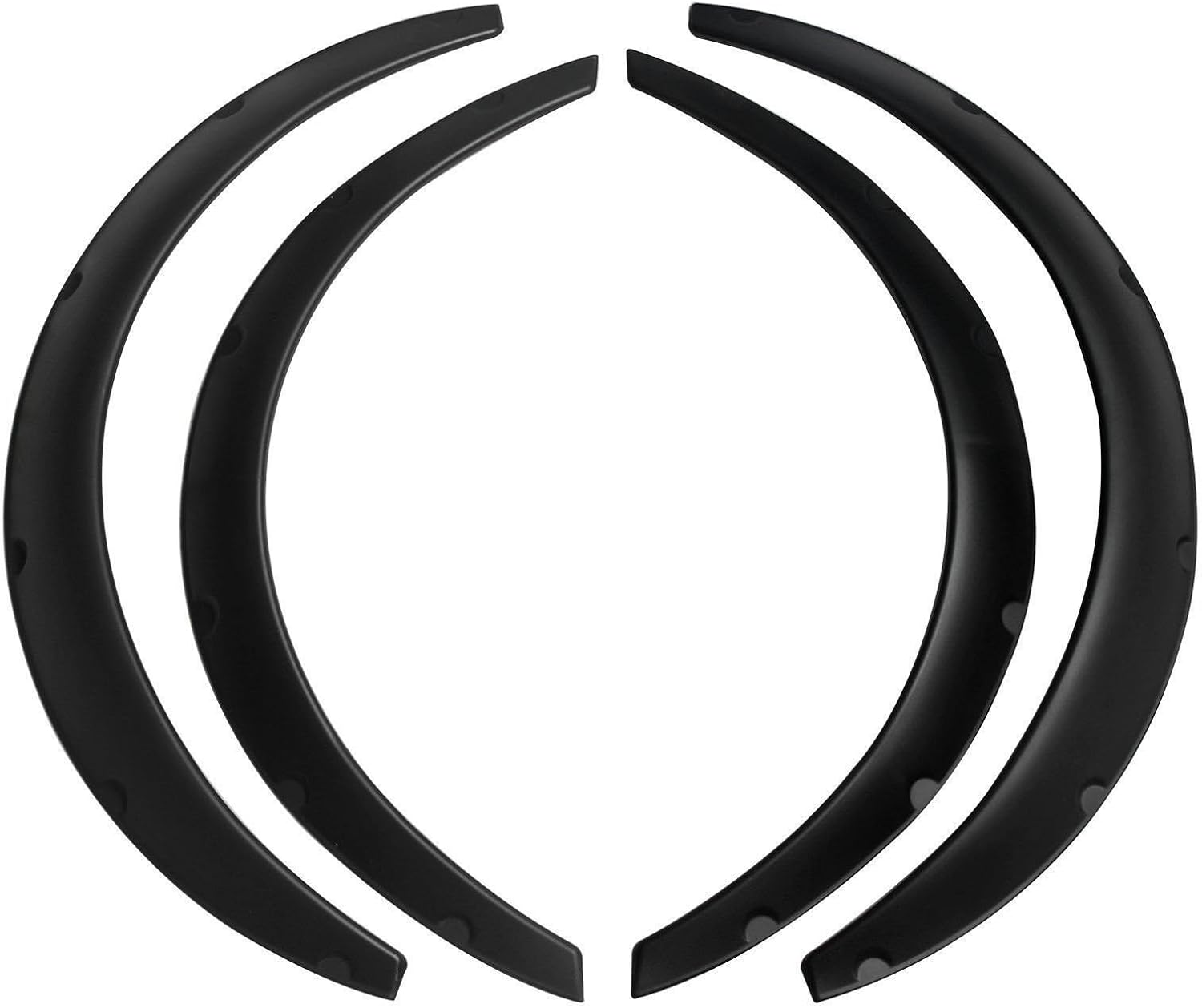 BLACKHORSE-RACING 4Pcs 3.5"/90mm Universal Car Wheel Fender Flares Wide Body Wheel Arches