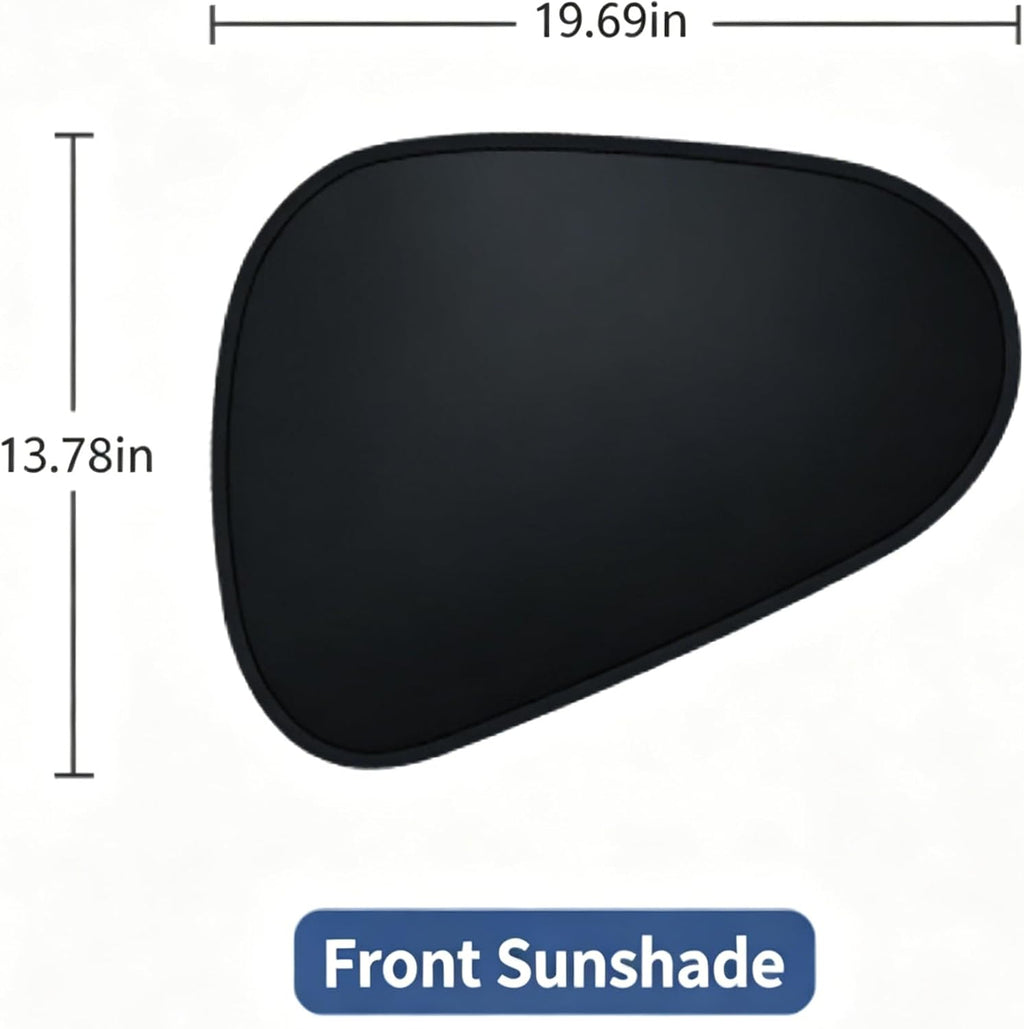 2 Pack Blackout Car Window Sun Shades, Heat Blocking Side Window Covers, Universal Fit Sun Protection Curtains for Privacy and Glare Reduction, Black