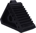 Alomejor Heavy Duty Rubber Wheel Chock Rubber Wheel Stopper 6.9 X 3.9 X 5.9in Anti Slip Weather Proof 3 to 5 Ton Tire Block for Car Trailer RV Truck ATV Parking