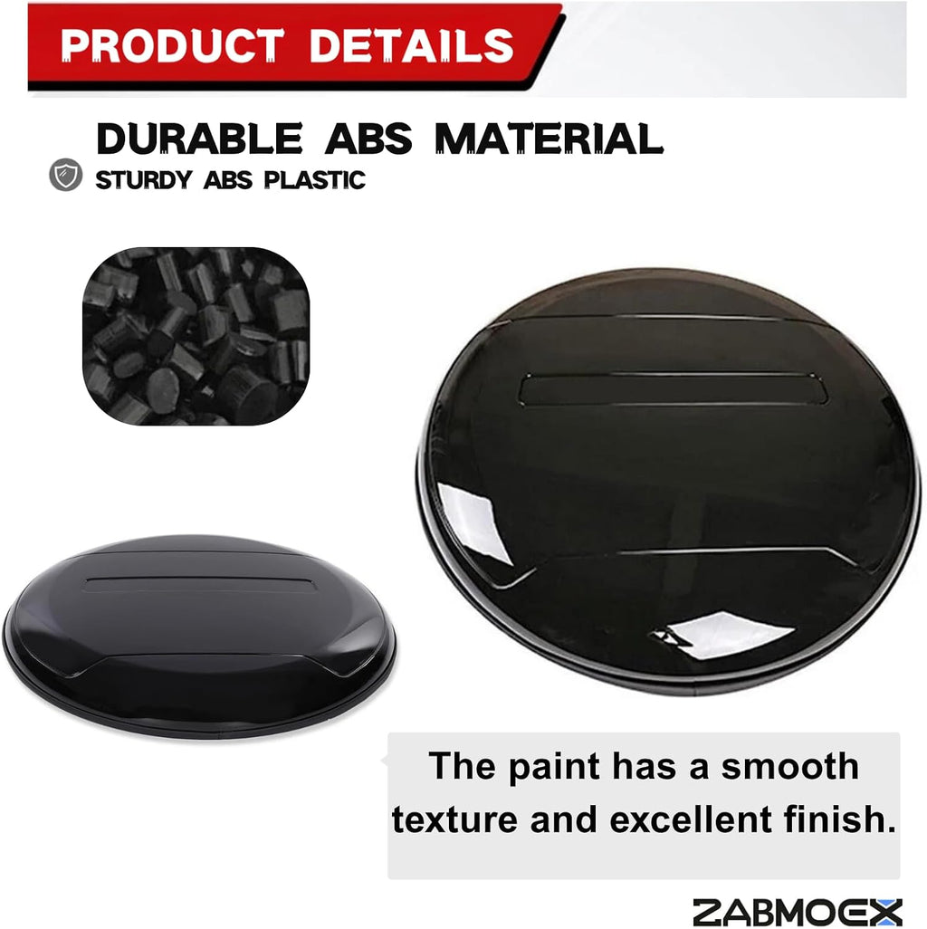 Spare Tire Wheel Cover Fit for L R Defender 90 110 130 2020 2021 2022 2023 2024 2025 ABS+PU Black Protective Cover