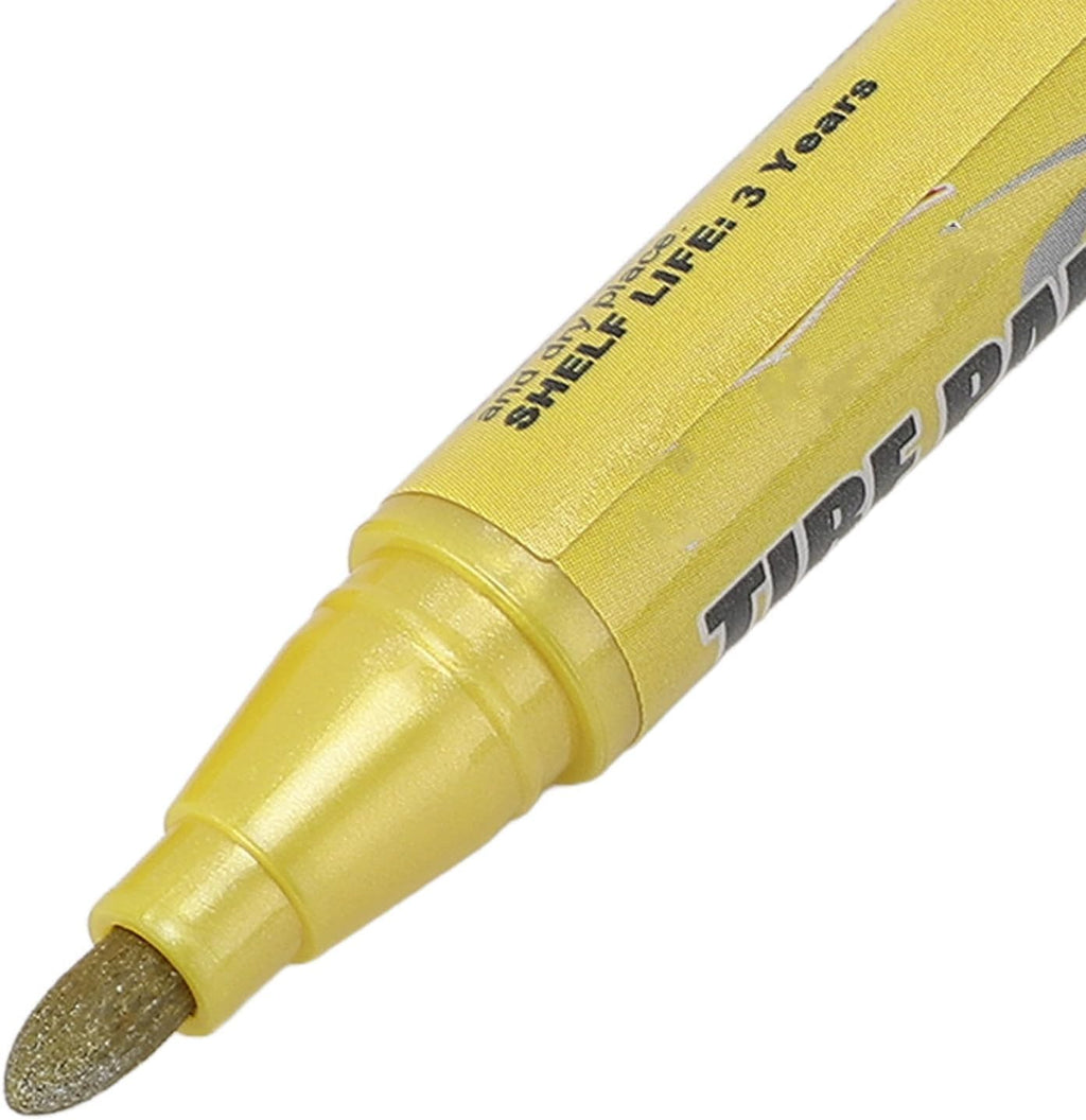 Yellow Tire Paint Pen, 6 Pcs 1g Quick Repair Weather Easy Application, with Smooth Results, for Automotive Vehicle Tire Scratch