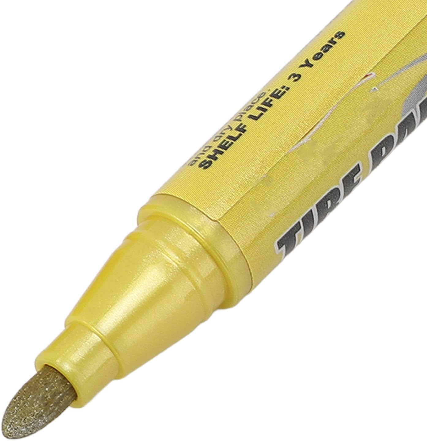 Yellow Tire Paint Pen, 6 Pcs 1g Quick Repair Weather Easy Application, with Smooth Results, for Automotive Vehicle Tire Scratch