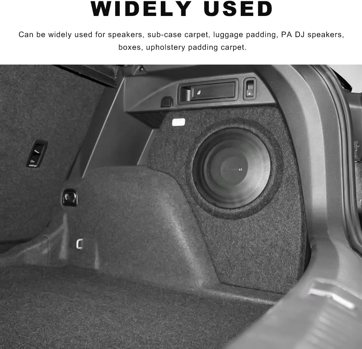 78"×26" Underfelt Carpet for Speaker, Wear Resistant Craft Felt Fabric Roll Car Trim Carpeting Cover, Multipurpose Subwoofer Speaker Liner Replacement for Car Truck SUV