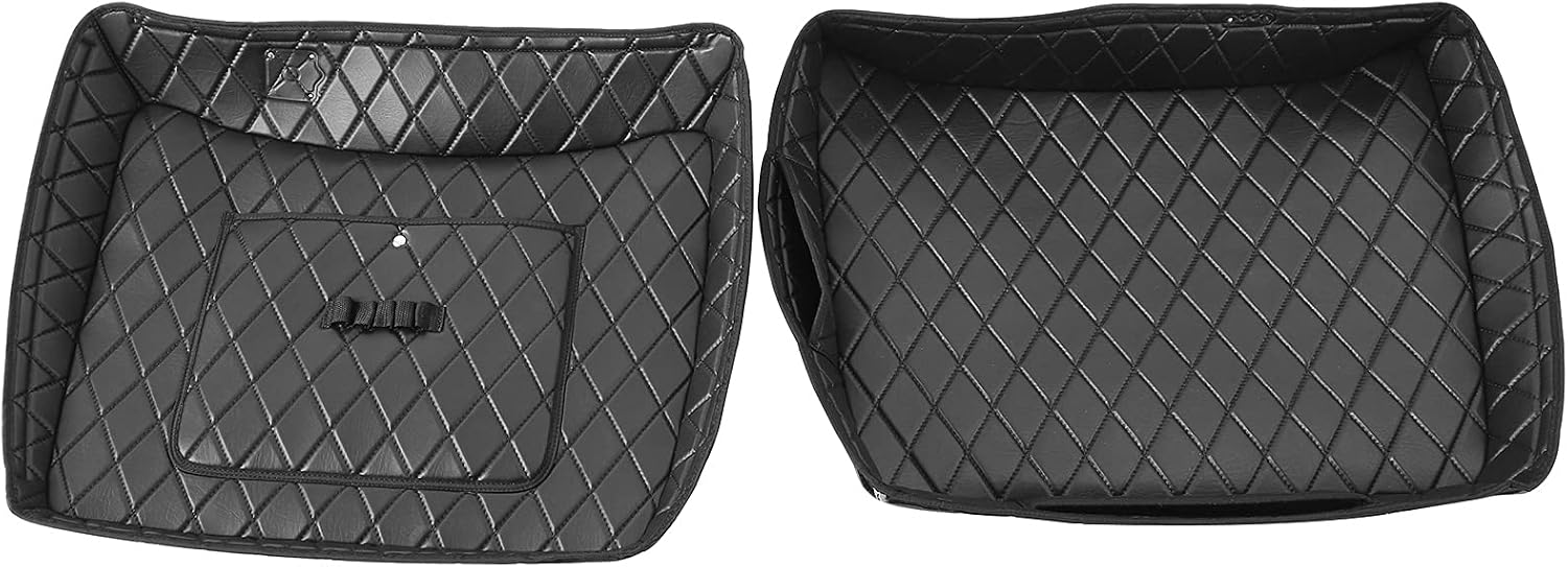 SLMOTO Motorcycle Chopped Tour Trunk Carpet Liner Fit For Harley Touring Road King Glide Electra Glide Street Glide 2014-2023 Black
