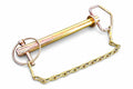 Tech Team #00852 Hitch Pin with Chain and Linchpin, 5/8” Dia x 6” Long, for Secure Mounting of Hitches and Axles, Heavy Duty Steel, Includes Hitch Pin, Chain, and Linchpin