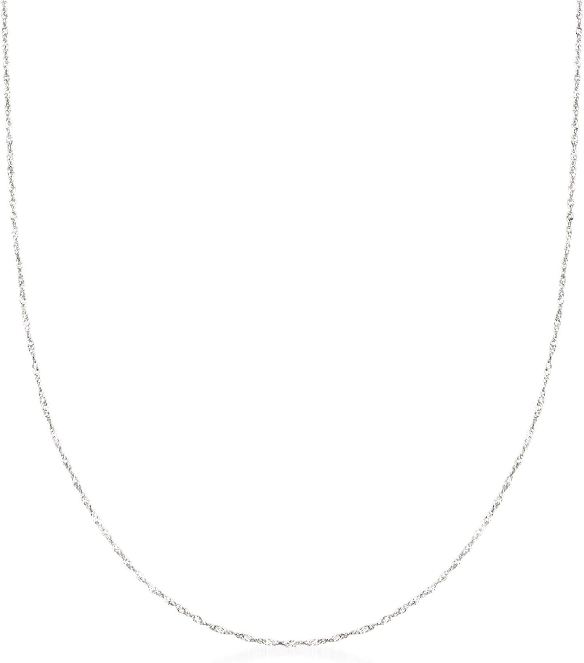 ross-simons italian .8mm 14kt gold adjustable singapore chain, main product view